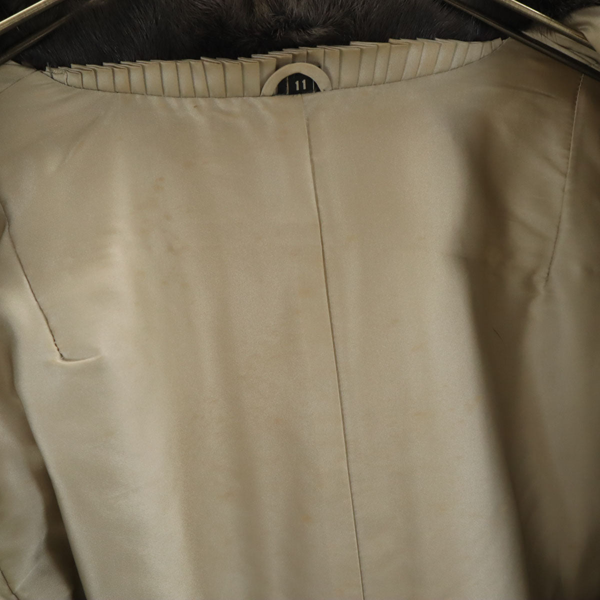 SAGA MINK サガミンク ジップアップ 毛皮コート 11 チャコールグレー レディース