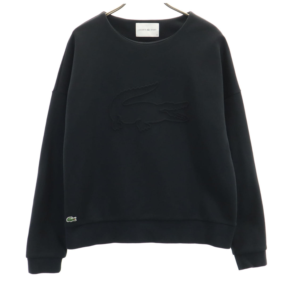 LACOSTE SPORT ラコステスポーツ 長袖 スウェット 40 ブラック レディース