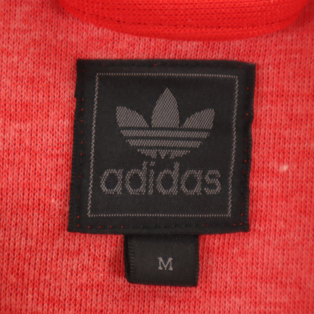 adidas アディダス トレフォイルロゴ フーデッド トラックジャケット M レッド レディース