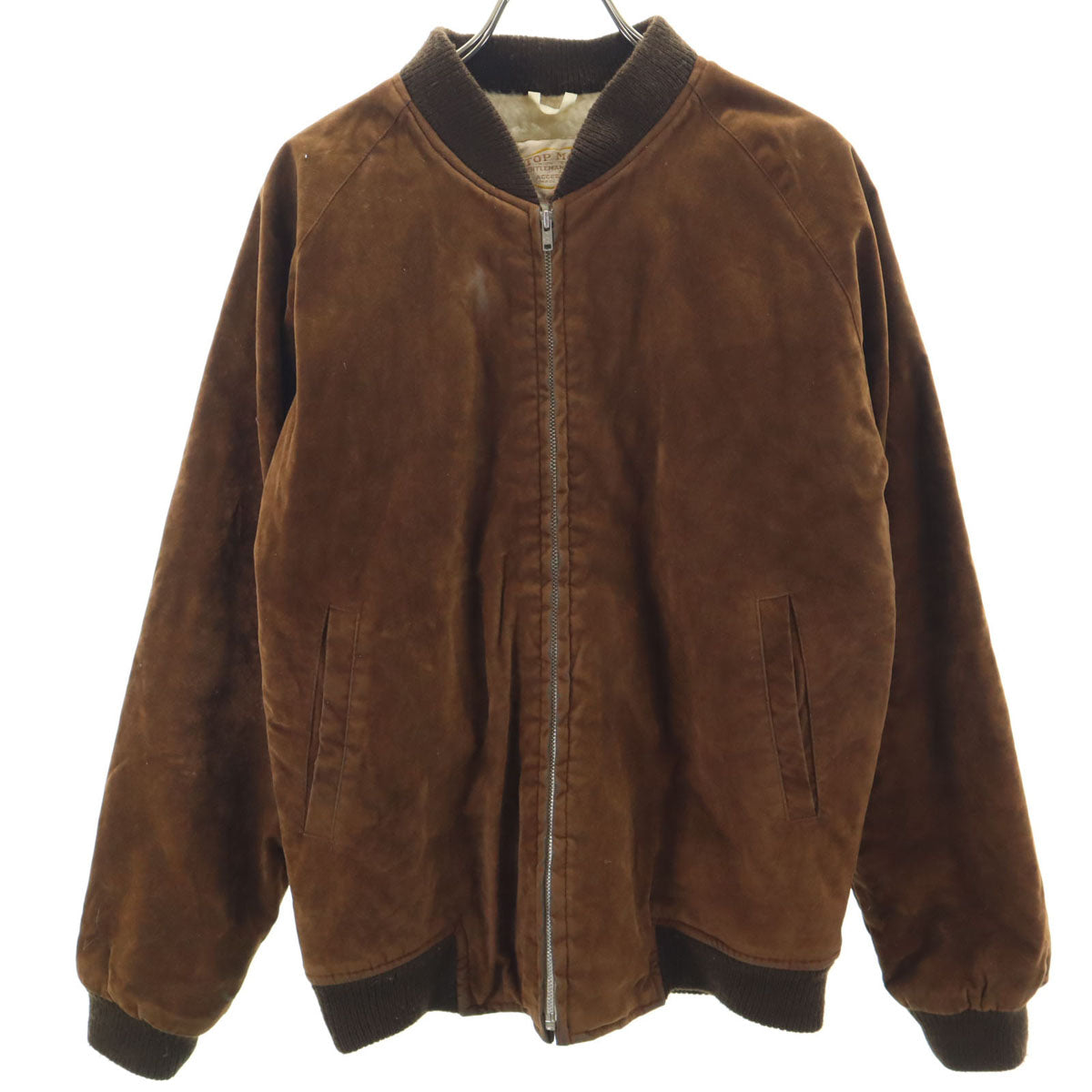 TOP MODE トップモード フェイクスエードレザー ジャケット L ブラウン ブルゾン メンズ