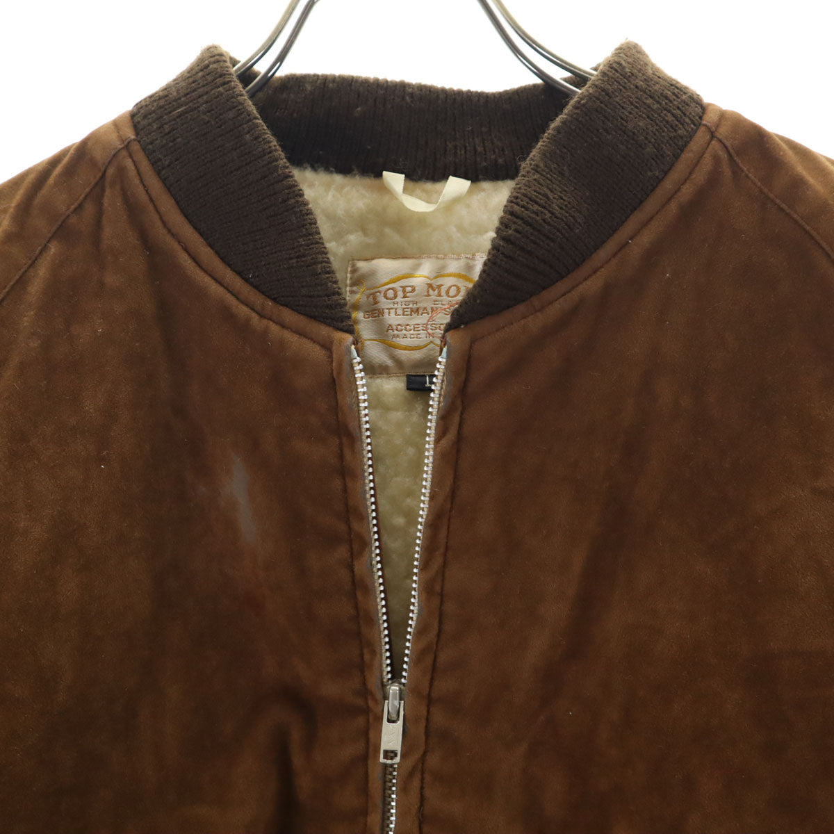 TOP MODE トップモード フェイクスエードレザー ジャケット L ブラウン ブルゾン メンズ