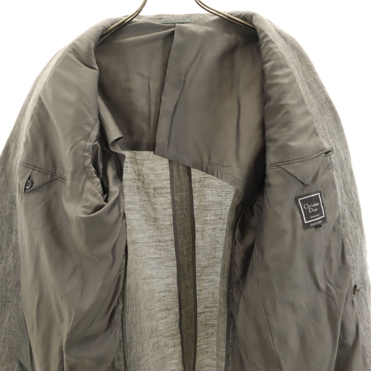 Christian Dior クリスチャンディオール 90s オールド テーラードジャケット LL グレー メンズ