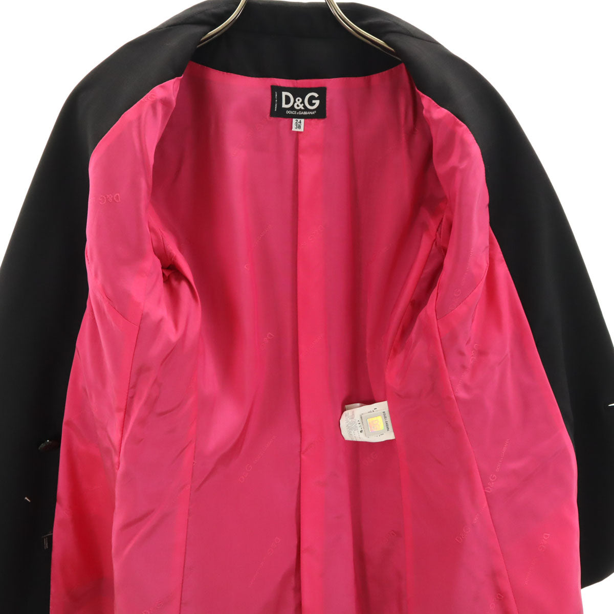 DOLCE&GABBANA ドルチェアンドガッバーナ ウールブレンド テーラードジャケット 24/38 ブラック レディース