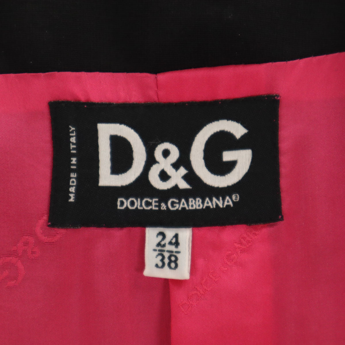 DOLCE&GABBANA ドルチェアンドガッバーナ ウールブレンド テーラードジャケット 24/38 ブラック レディース