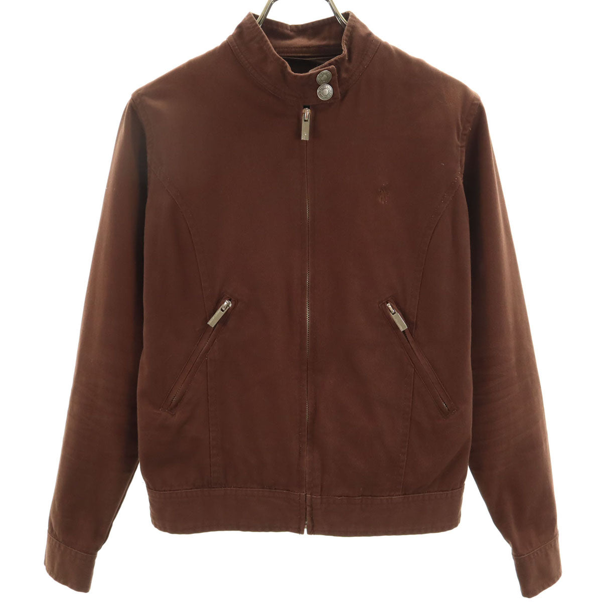 RALPH LAUREN ラルフローレン シングルライダースジャケット S ブラウン レディース