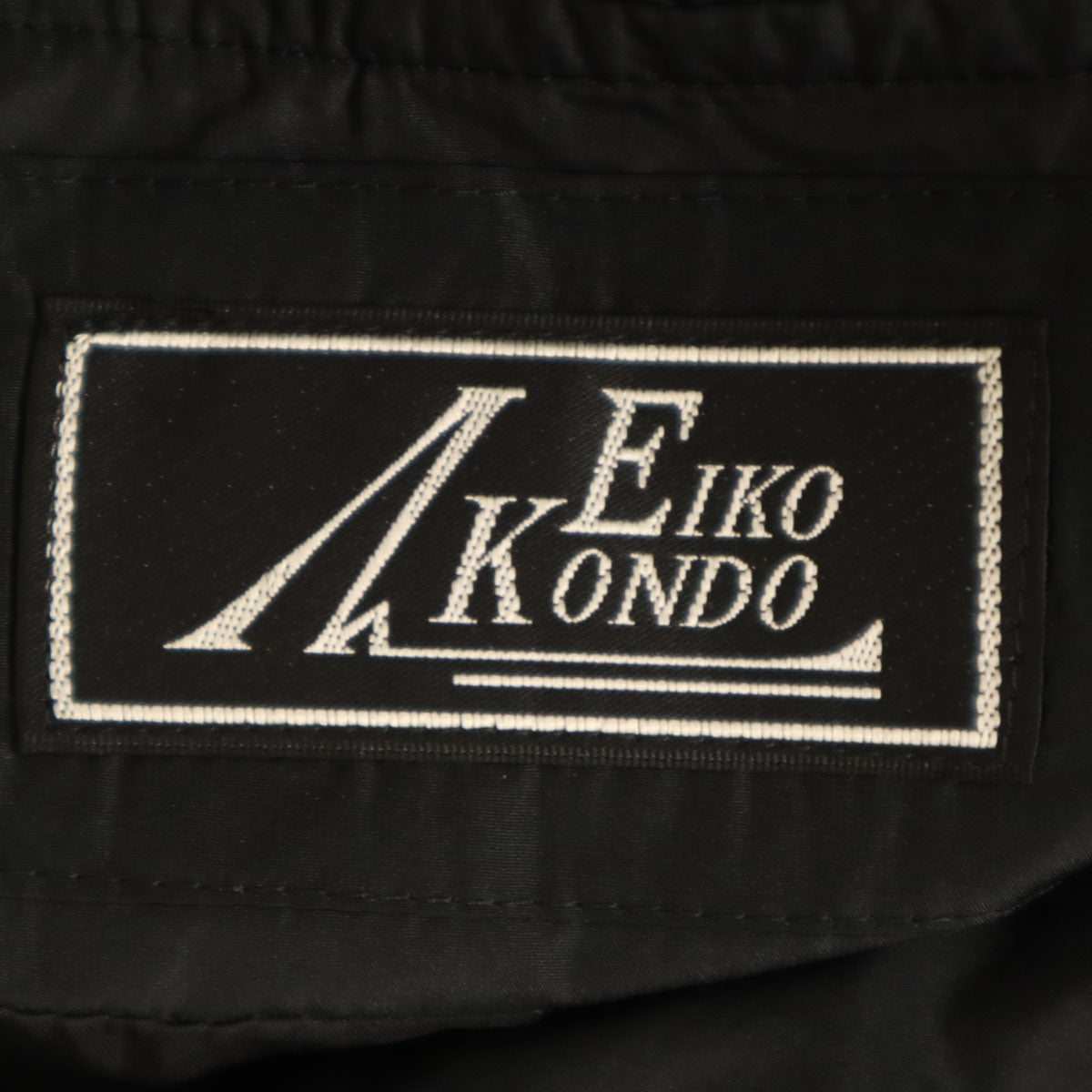 未使用 EIKO KONDO エイココンドウ 日本製 ドット柄 コート 42 ブラック レディース