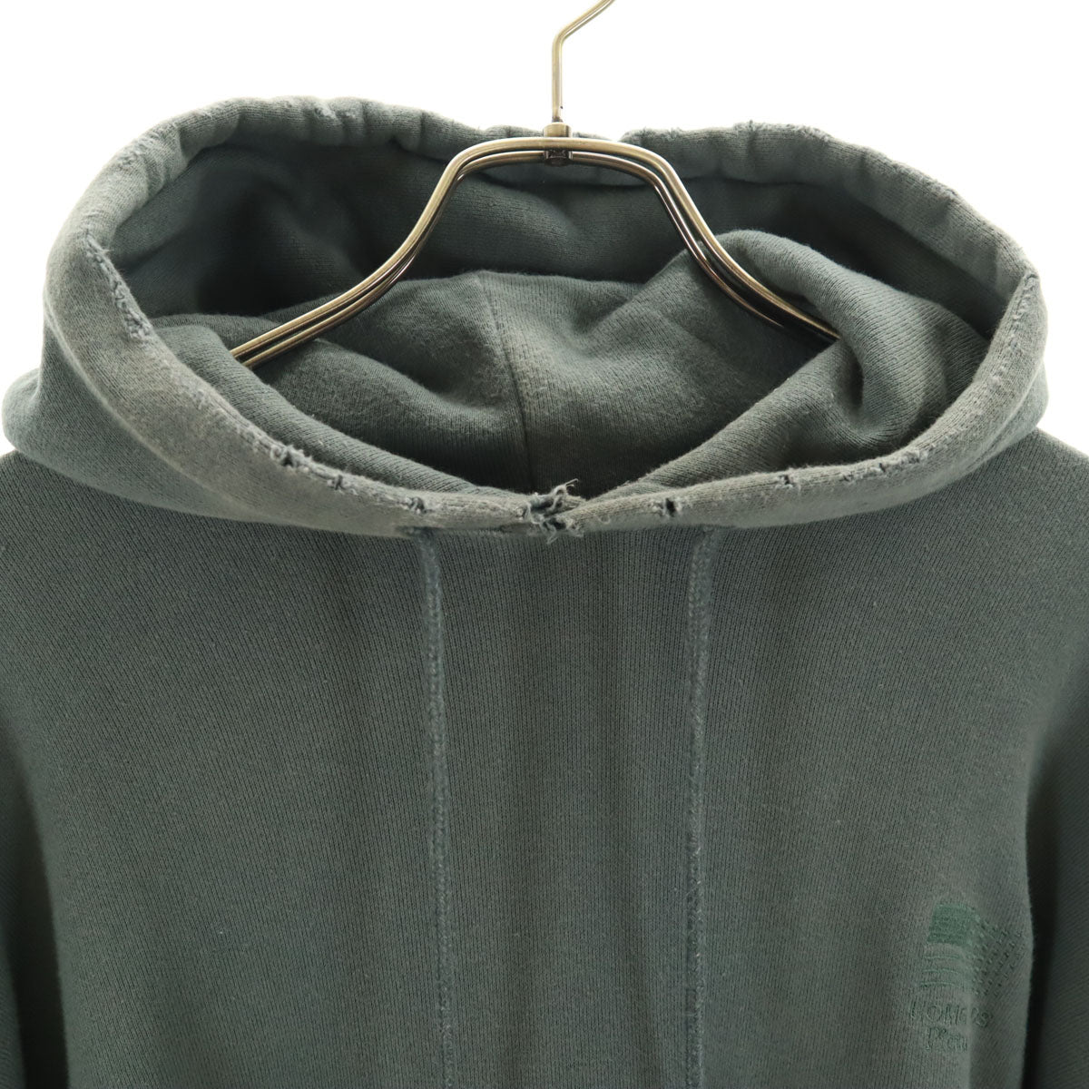 DAIRIKU ダイリク 20AW 日本製 長袖 ダメージ加工 トレーナー L グリーン 裏起毛 メンズ