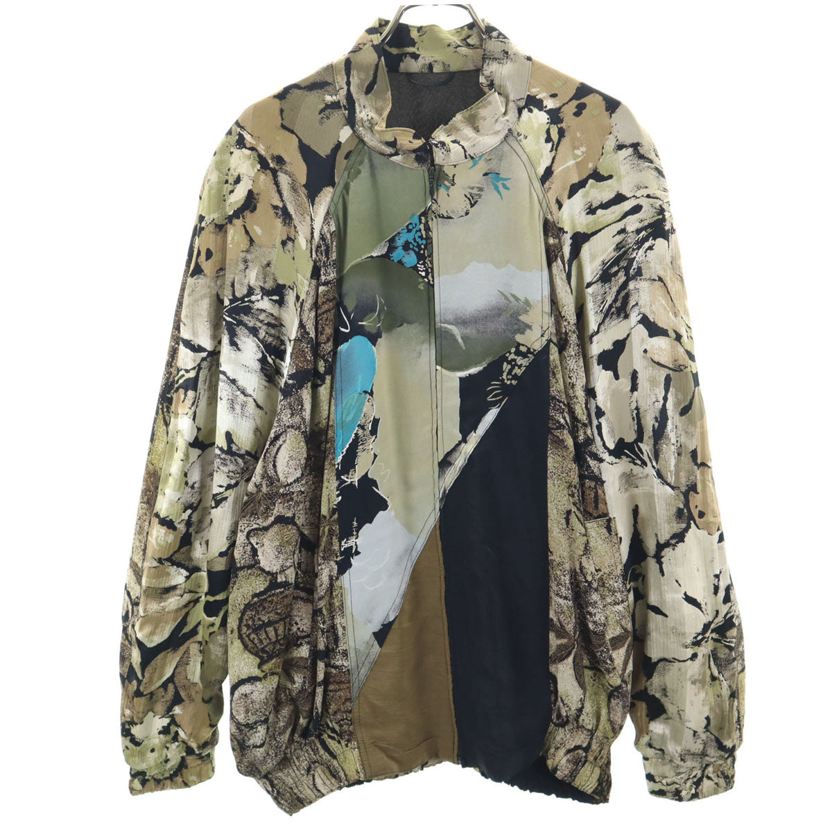 80s 90s オールド 西ドイツ製 総柄 ブルゾン 36 ベージュ メンズ