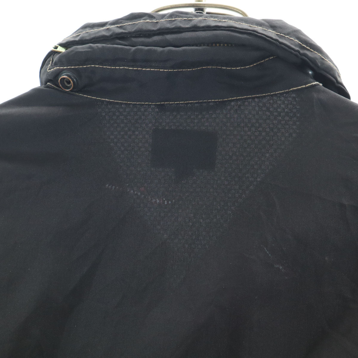 80s ヴィンテージ 英国製 ナイロンジャケット XXL ブラック フード欠損 メンズ