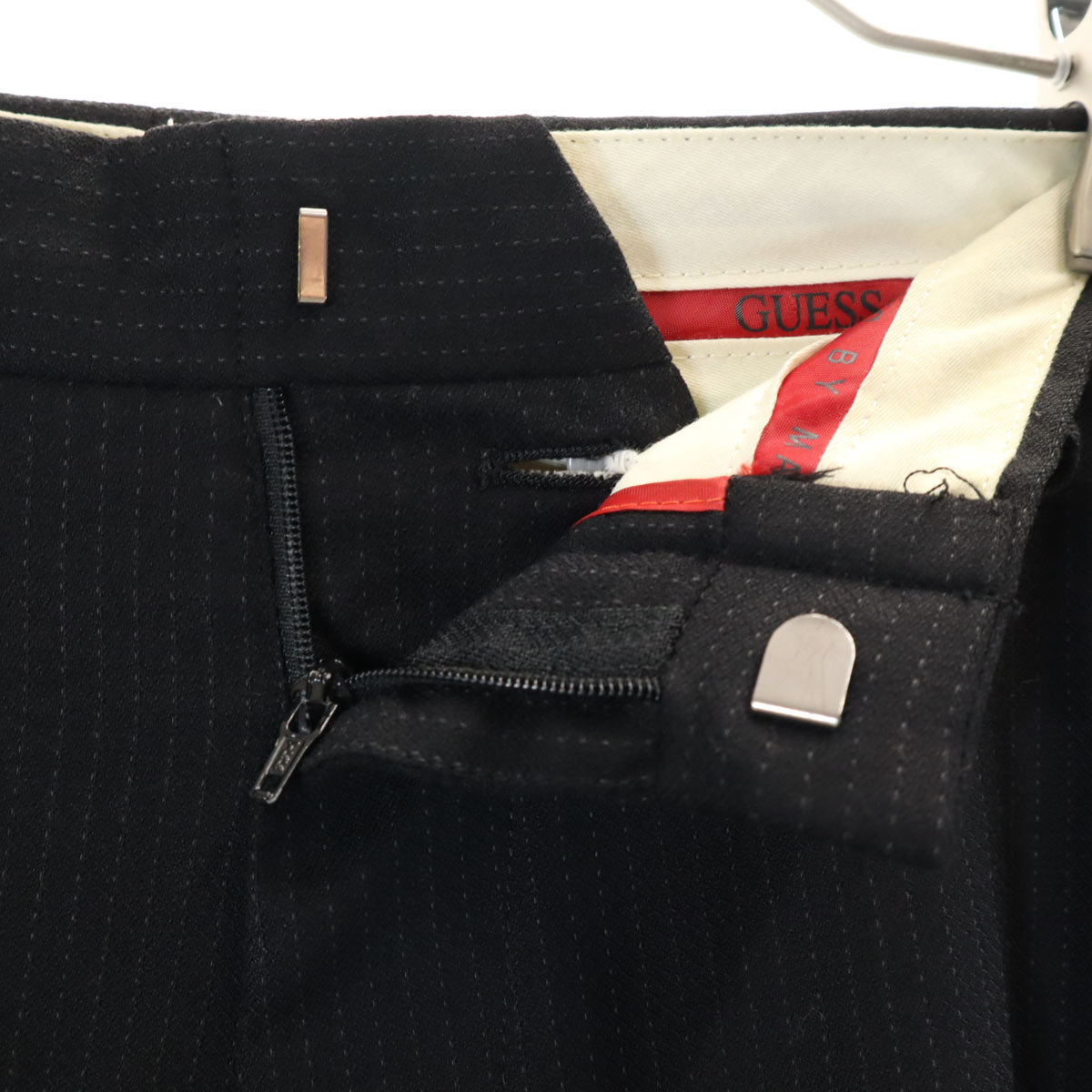 Guess ゲス ストライプ柄 スーツ 上下 セットアップ 90Y4 ブラック メンズ