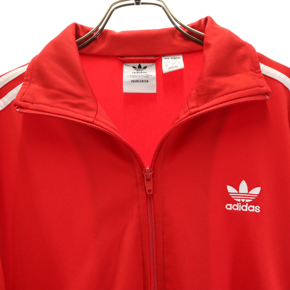 adidas アディダス トラックジャケット 上下 セットアップ L レッド ジャージ メンズ