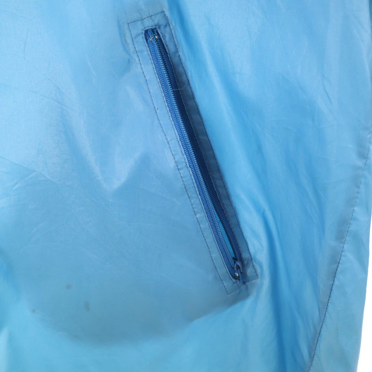 adidas アディダス 80s ヴィンテージ 万国旗タグ トレフォイルロゴ ナイロンジャケット 38 ネイビー メンズ