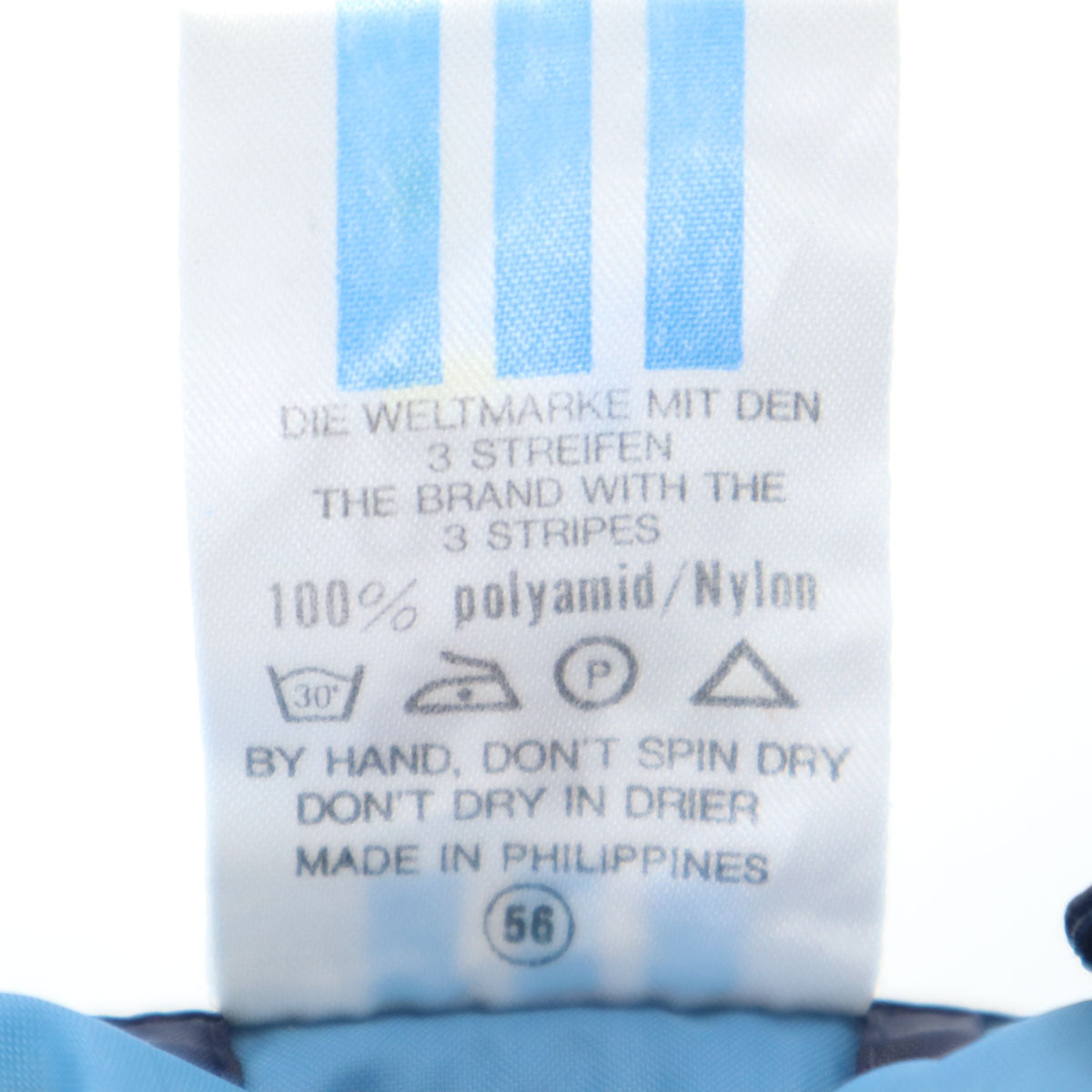 adidas アディダス 80s ヴィンテージ 万国旗タグ トレフォイルロゴ ナイロンジャケット 38 ネイビー メンズ