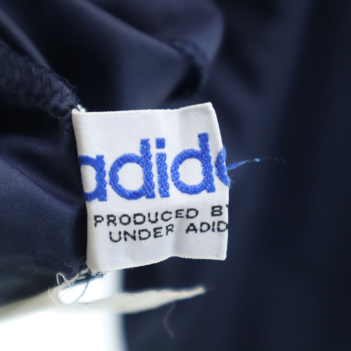 adidas アディダス 70s ヴィンテージ デサント製 トレフォイルロゴ ナイロンジャケット ネイビー メンズ