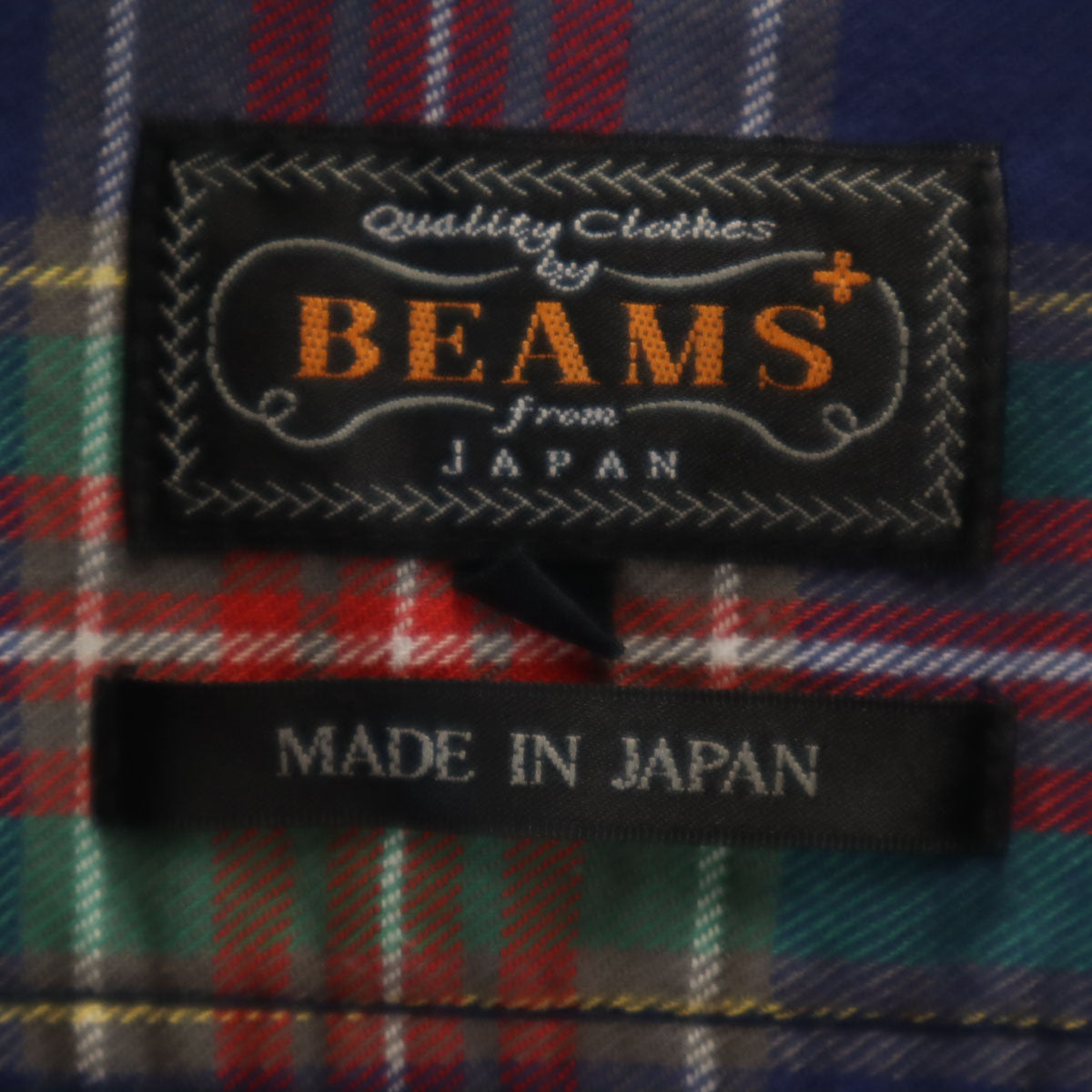 BEAMS PLUS ビームスプラス 日本製 チェック柄 長袖 コットンシャツ L マルチ メンズ