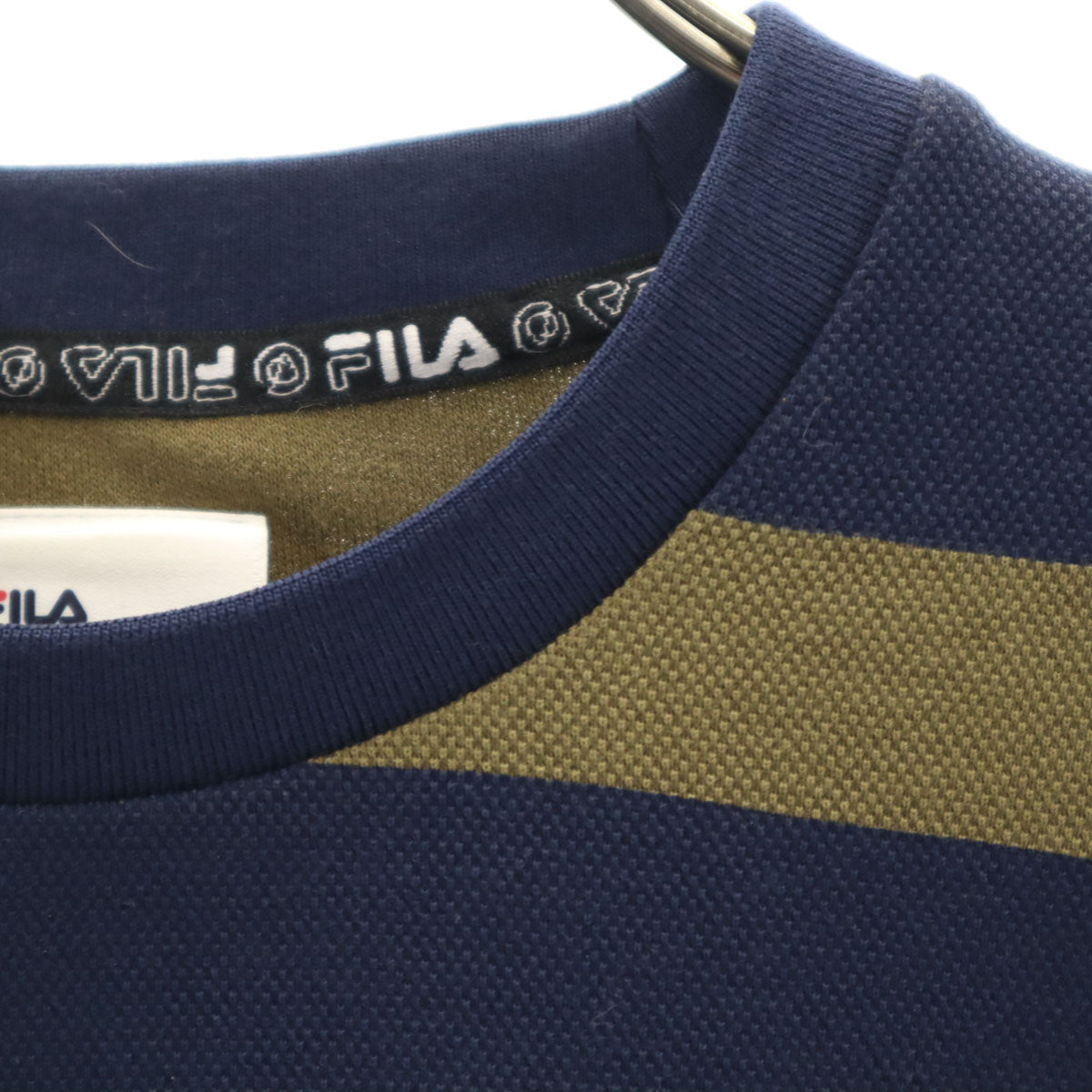 FILA フィラ 3.1 Phillip Lim 3.1 フィリップ リム コラボ ボーダー柄 長袖 カットソー S ネイビー トップス 肩開き レディース