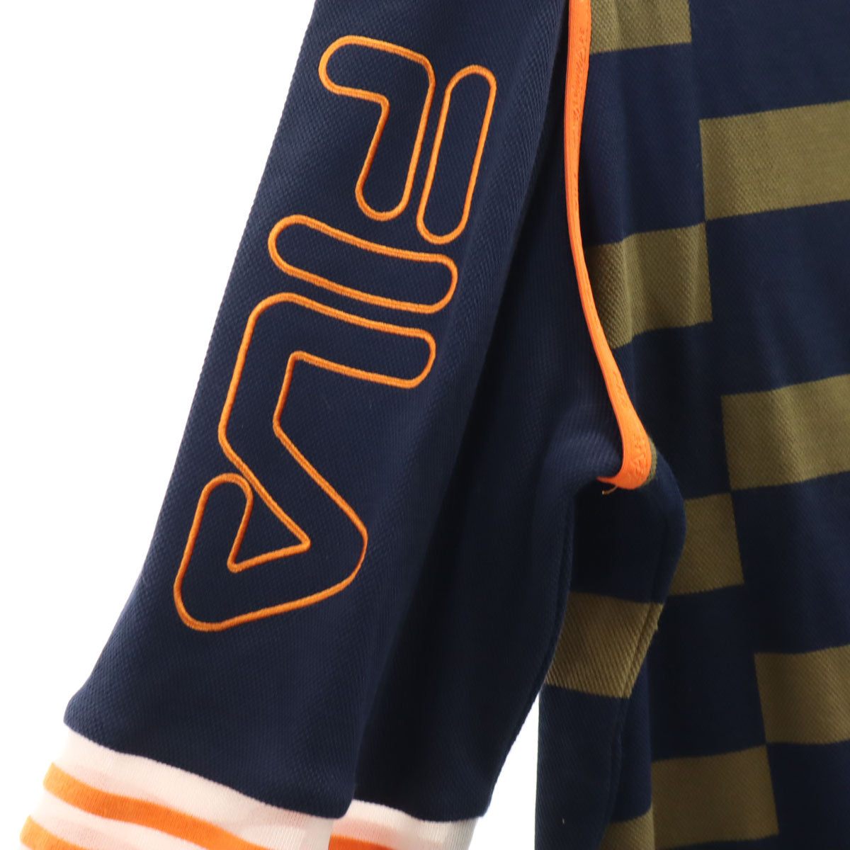 FILA フィラ 3.1 Phillip Lim 3.1 フィリップ リム コラボ ボーダー柄 長袖 カットソー S ネイビー トップス 肩開き レディース