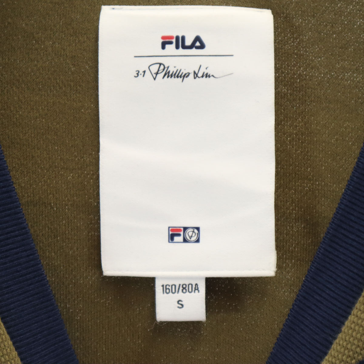 FILA フィラ 3.1 Phillip Lim 3.1 フィリップ リム コラボ ボーダー柄 長袖 カットソー S ネイビー トップス 肩開き レディース