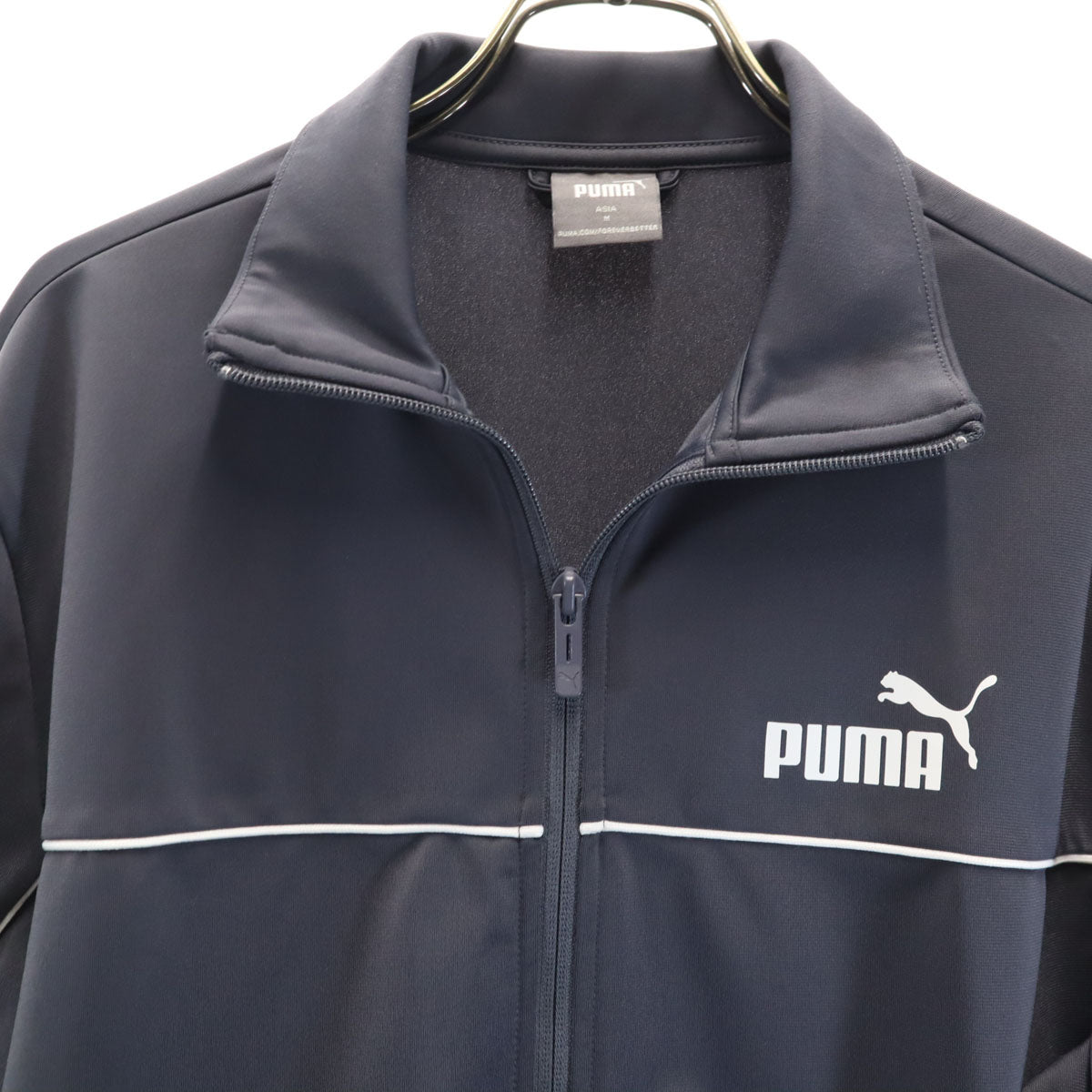 PUMA プーマ トラックジャケット 上下 セットアップ M グレー 裏トリコット ジャージ メンズ