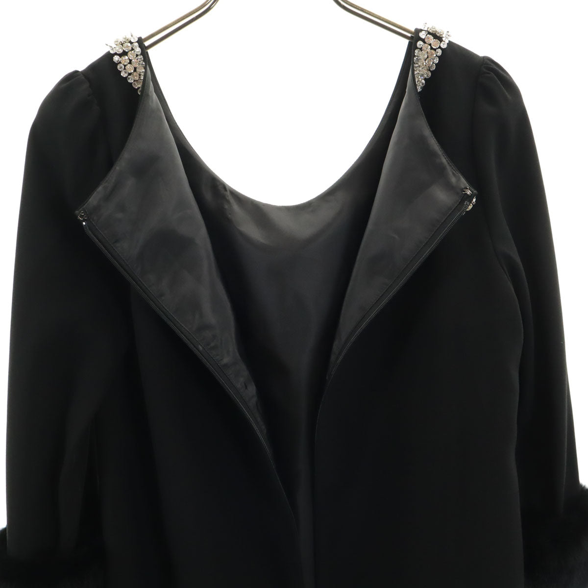 Diagram ダイアグラム 長袖 ミニワンピース 36 ブラック レディース