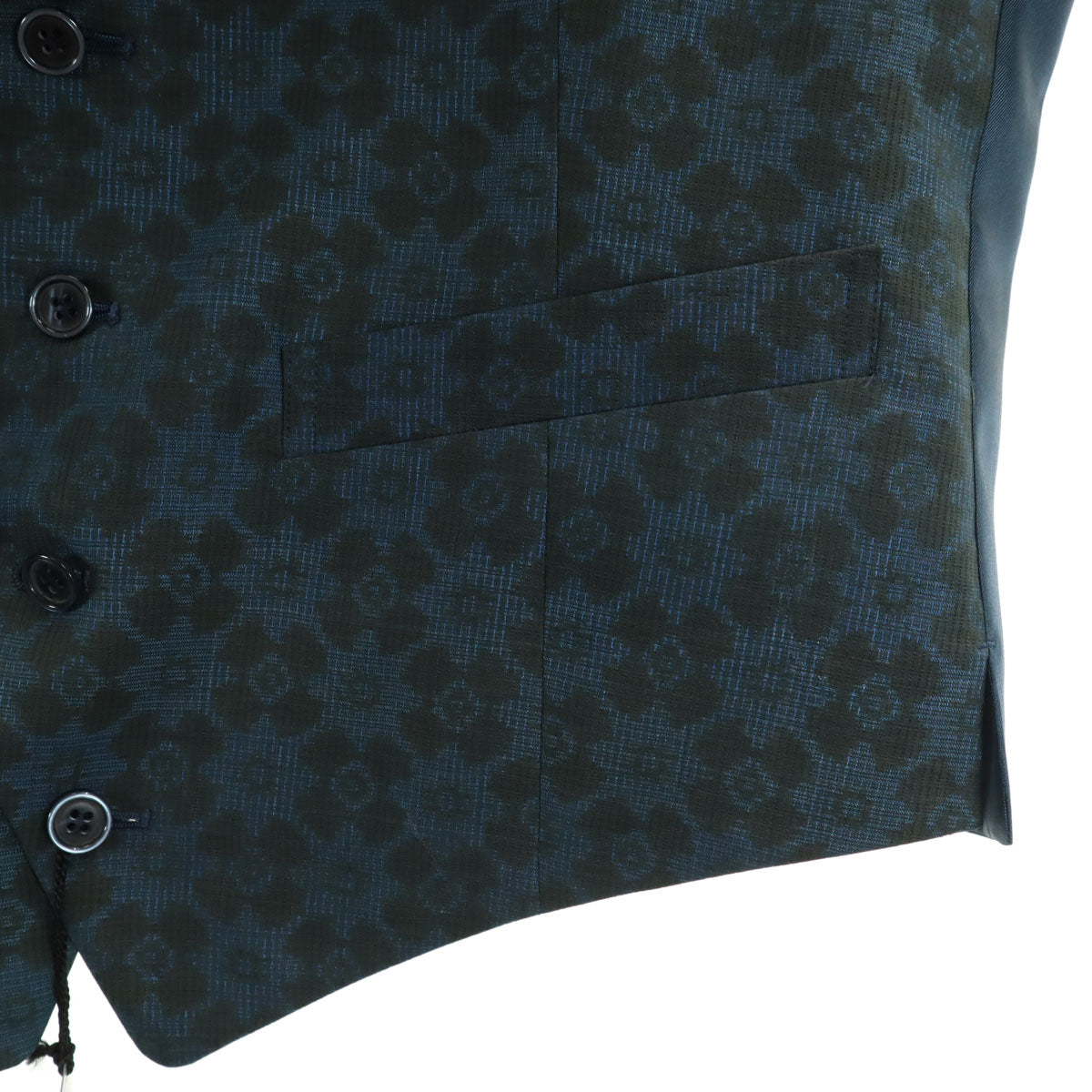 KOZO ZOOT APPAREL 未使用 日本製 シルクブレンド ベスト SS ネイビー系 タグ付き メンズ