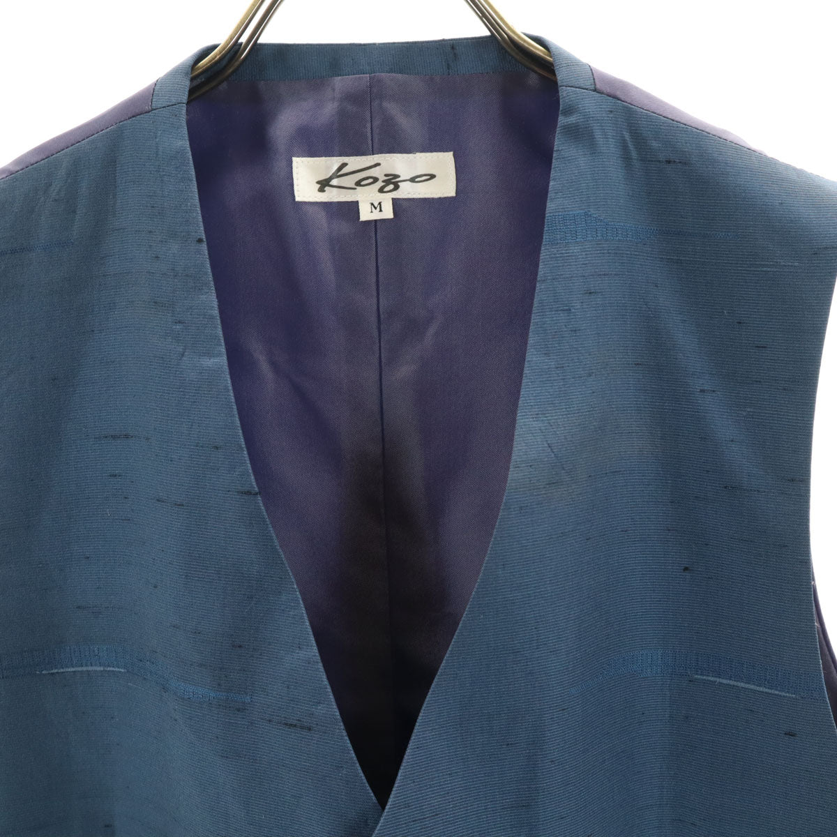 KOZO ZOOT APPAREL 未使用 日本製 シルクブレンド ベスト M ネイビー系 タグ付き メンズ