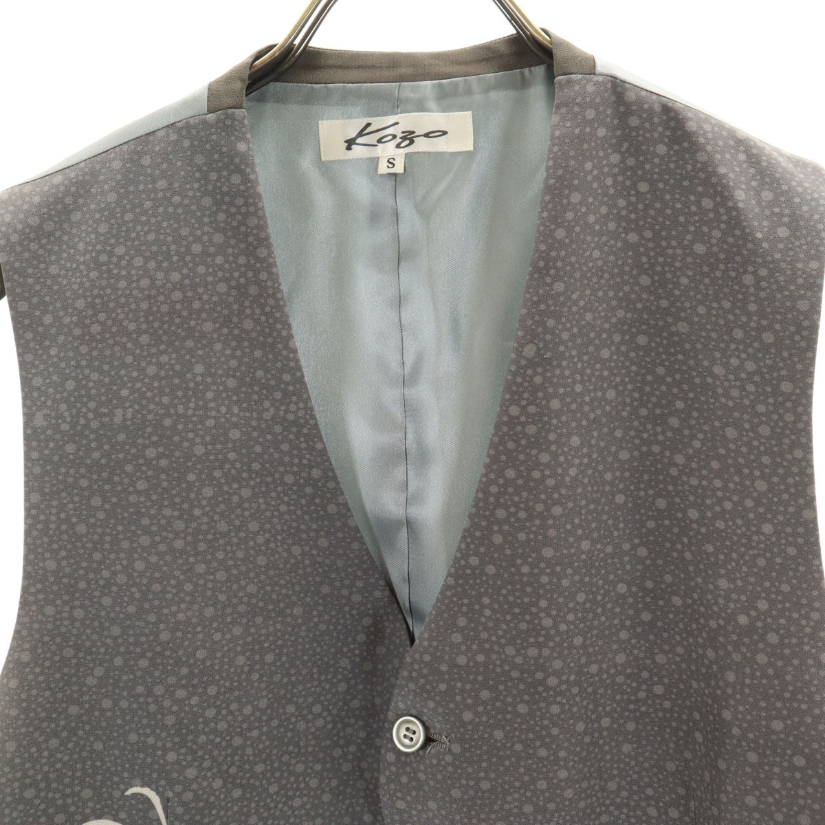 KOZO ZOOT APPAREL 未使用 日本製 シルクブレンド ベスト S グレー タグ付き メンズ