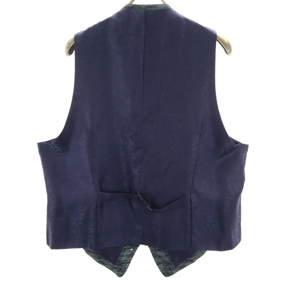 KOZO ZOOT APPAREL 日本製 シルクブレンド 総柄 ベスト L ネイビー メンズ