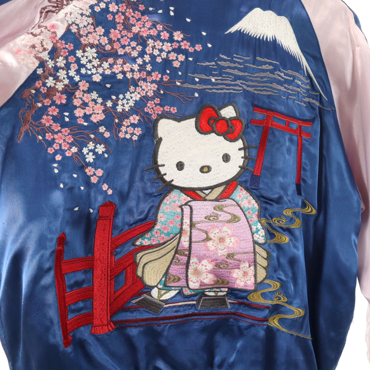 TENSTLIKE テンストライク SANRIO サンリオ コラボ 日本限定 ハローキティ リバーシブル スカジャン XL ブルー メンズ