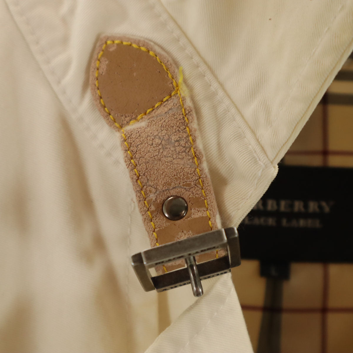 BURBERRY BLACK LABEL バーバリーブラックレーベル トグルボタン ダブルブレスト ジャケット L 生成り 三陽商会 メンズ