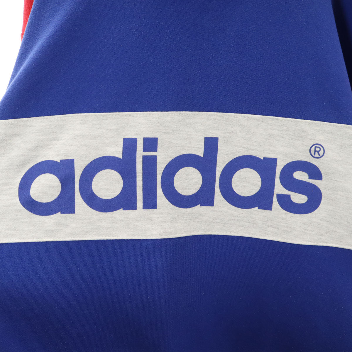 adidas アディダス 80s 日本製 ヴィンテージ 長袖 スウェットパーカー O-XO ブルー系 プルオーバー デサント メンズ