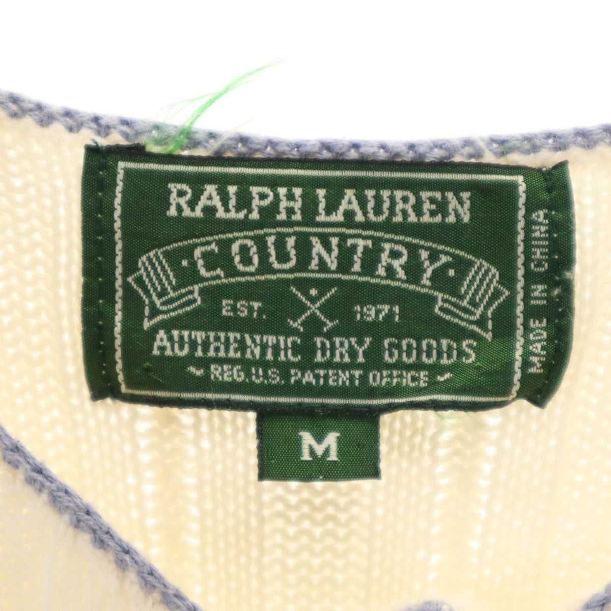 RALPH LAUREN COUNTRY ラルフローレンカントリー 90s オールド フレンチスリーブ ニット M アイボリー レディース