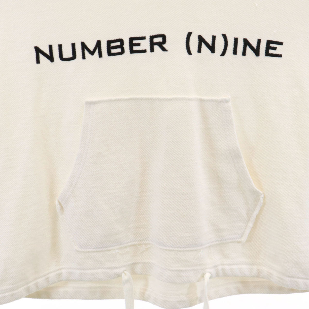 NUMBER(N)INE ナンバーナイン 日本製 長袖 ハーフジップ パーカー 3 オフホワイト メンズ