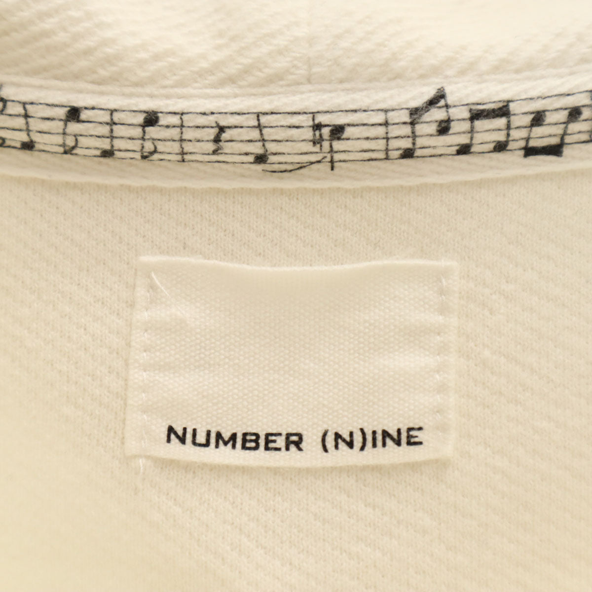 NUMBER(N)INE ナンバーナイン 日本製 長袖 ハーフジップ パーカー 3 オフホワイト メンズ