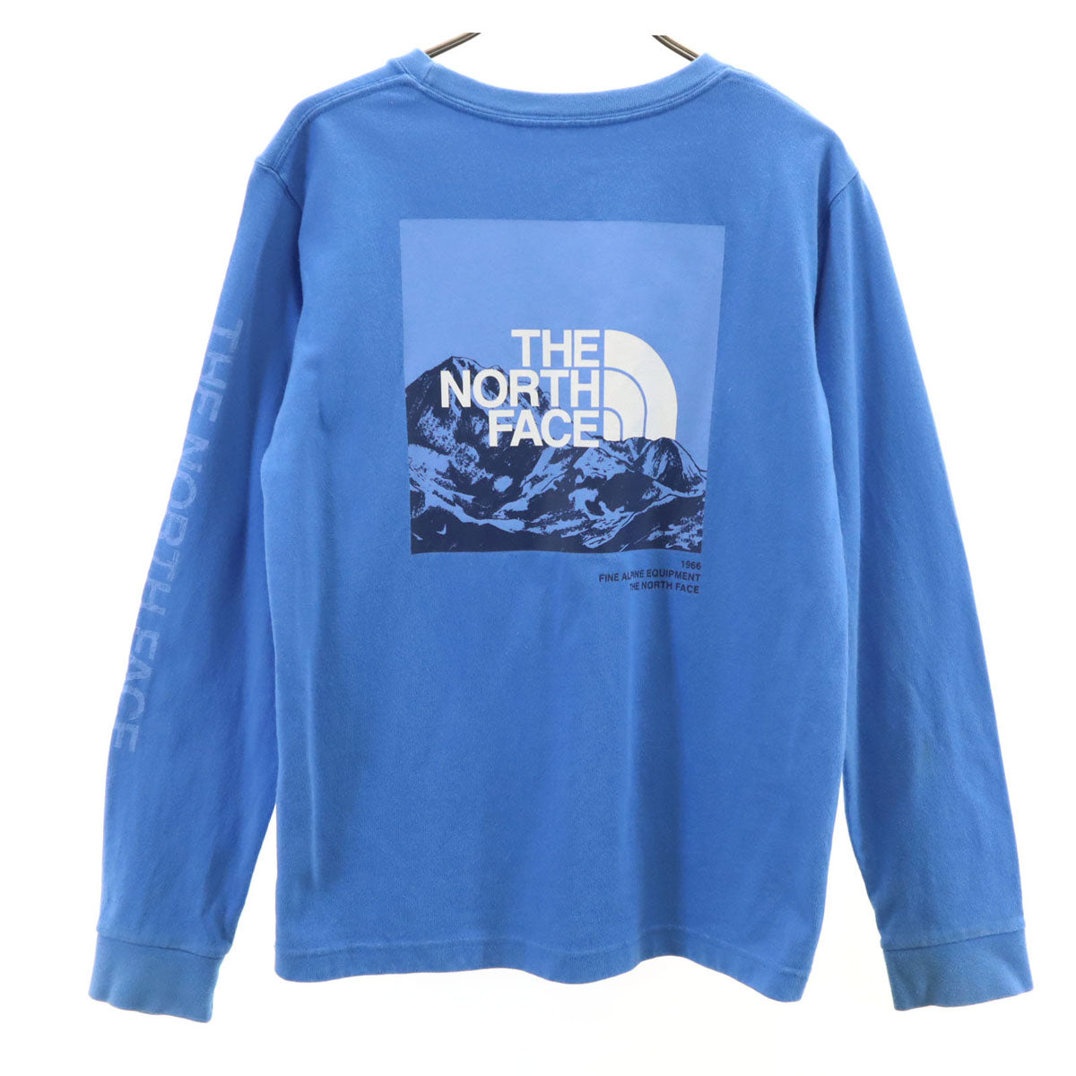 THE NORTH FACE ノースフェイス バックプリント 長袖 Tシャツ M ブルー NTW32344 アウトドア ロンT レディース