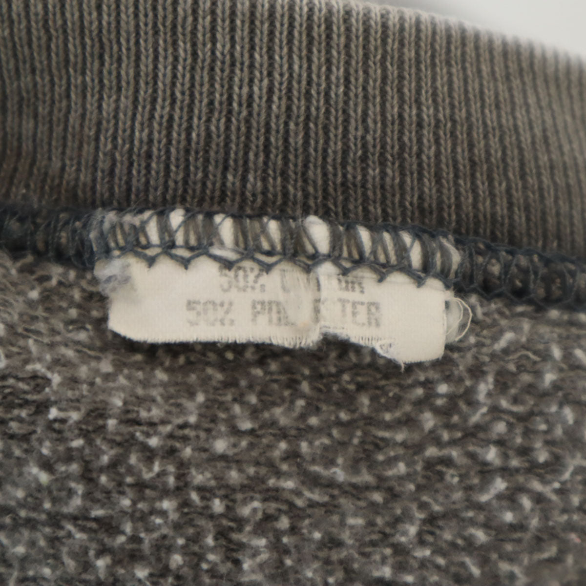 90s オールド ウルフ プリント 長袖 スウェット トレーナー グレー メンズ