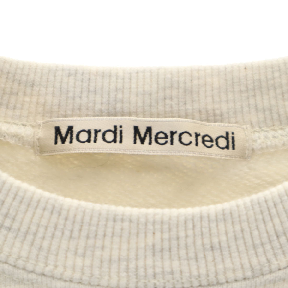 Mardi Mercredi マルディメクルディ 花 プリント 長袖 スウェット トレーナー ONE SIZE グレー レディース