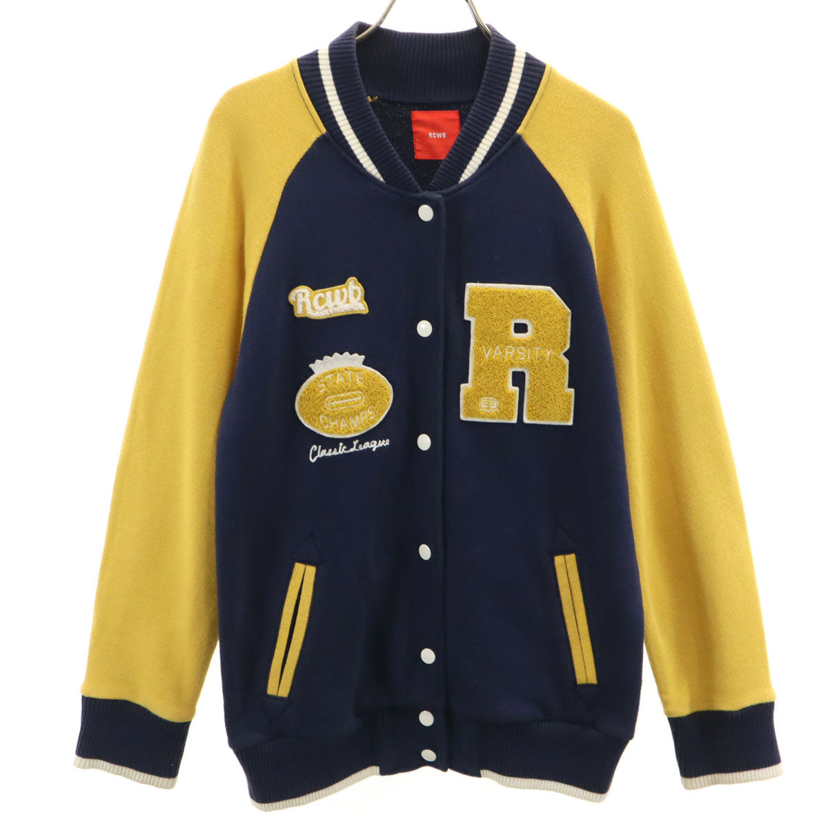 RCWB ロデオクラウンズ ワイドボウル Disney ディズニー コラボ ミッキーマウス スウェット スタジャン S ネイビー レディース