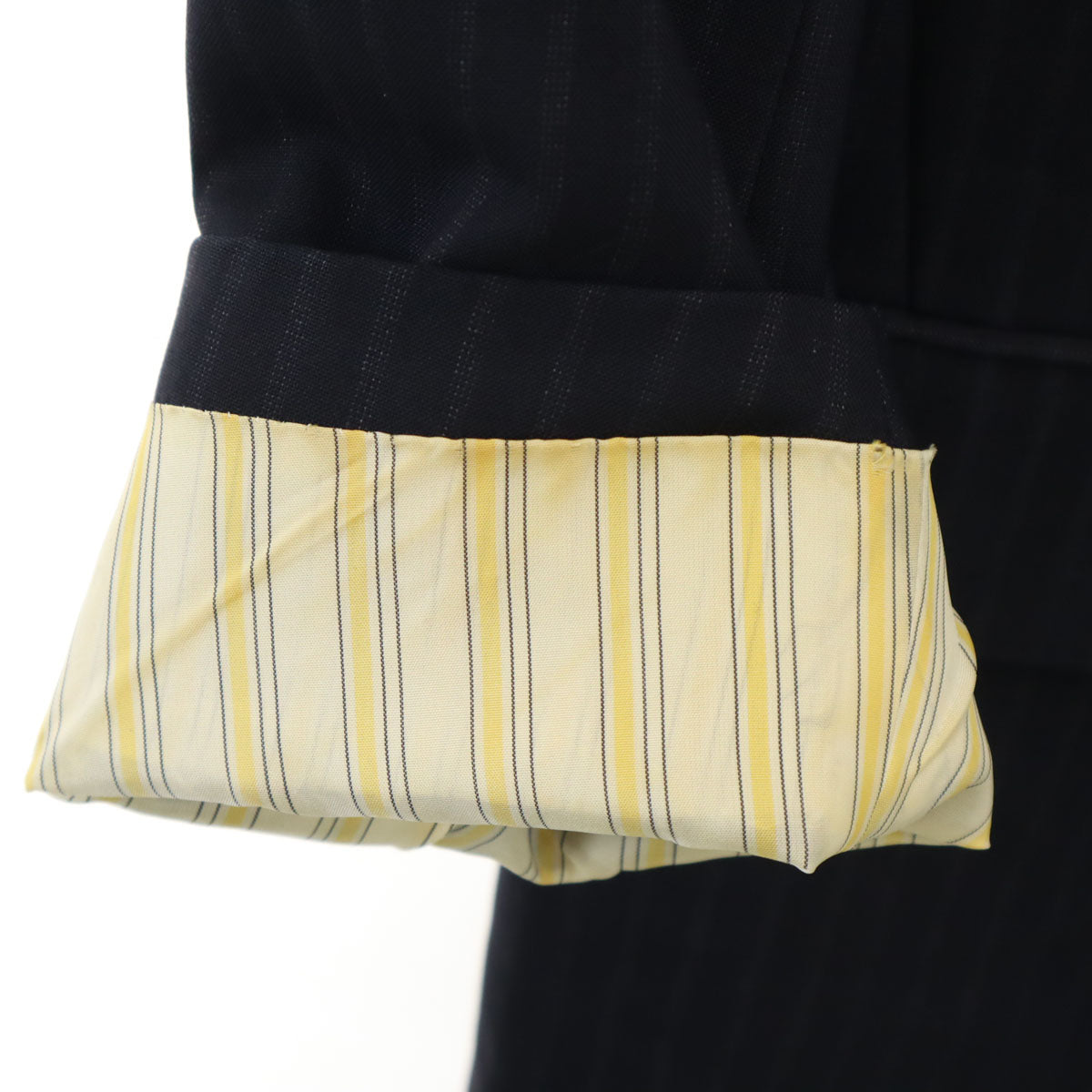 UNITED ARROWS ユナイテッドアローズ 日本製 ストライプ柄 テーラードジャケット 48 ネイビー メンズ