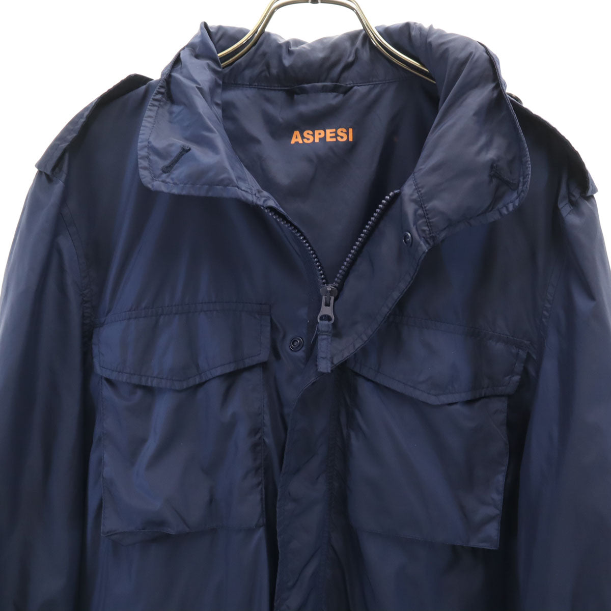 ASPESI アスペジ ナイロンジャケット M ネイビー 収納袋付き メンズ