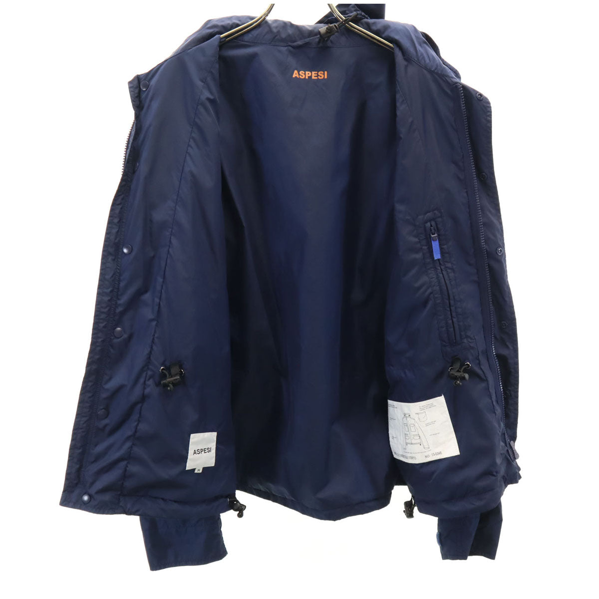 ASPESI アスペジ ナイロンジャケット M ネイビー 収納袋付き メンズ