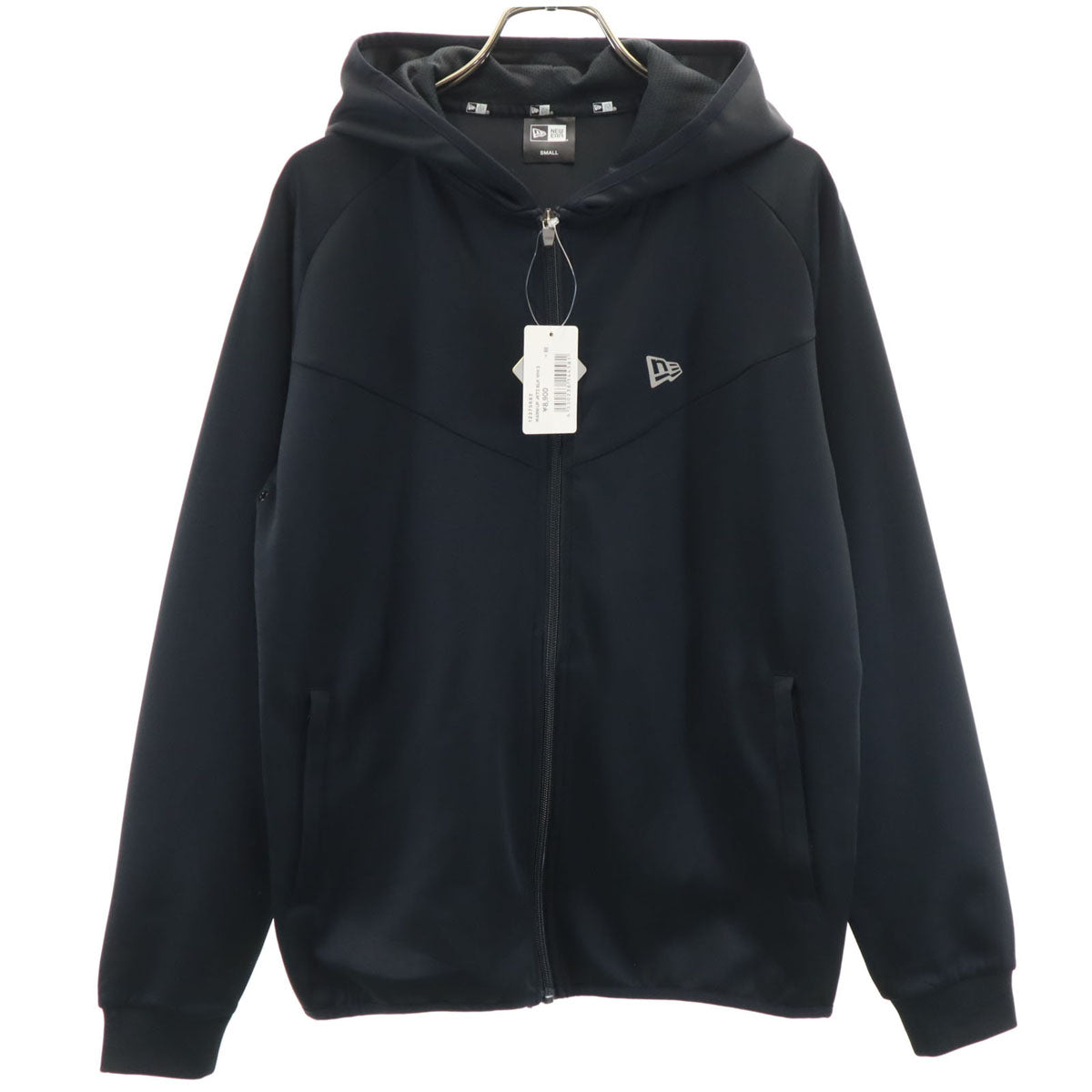 未使用 NEW ERA ニューエラ 長袖 ウォームアップ ジップパーカー S ブラック メンズ