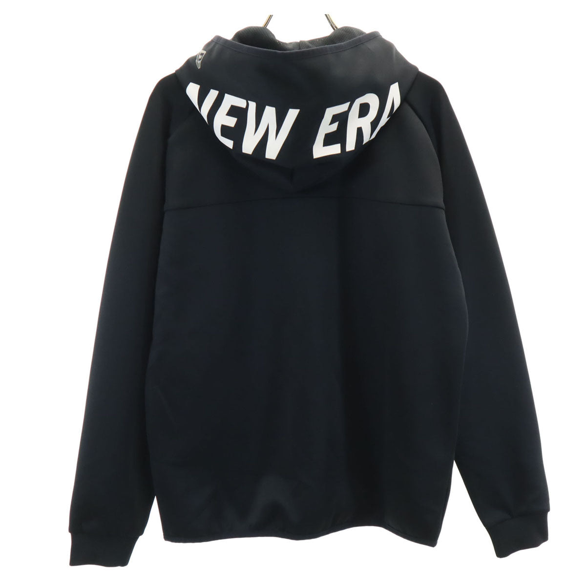 未使用 NEW ERA ニューエラ 長袖 ウォームアップ ジップパーカー S ブラック メンズ