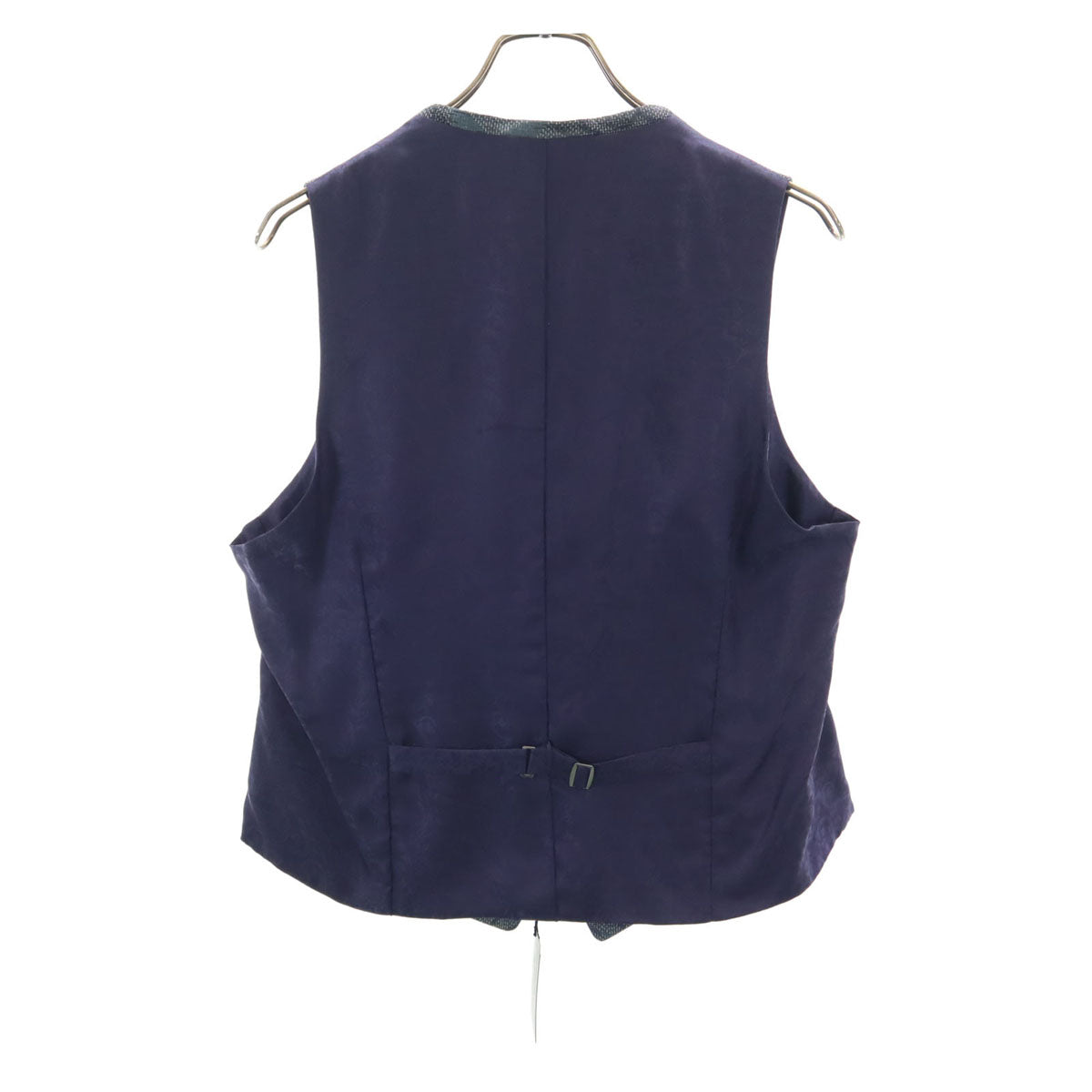 未使用 KOZO 日本製 シルク 総柄 大島紬 ジレベスト M ネイビー メンズ