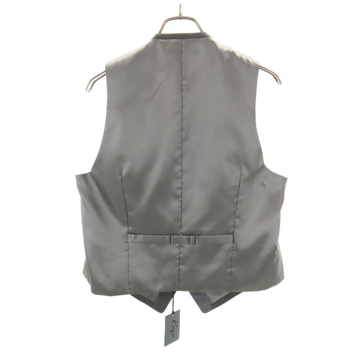 KOZO 未使用 日本製 シルク 総柄 大島紬 ジレベスト M グレー メンズ