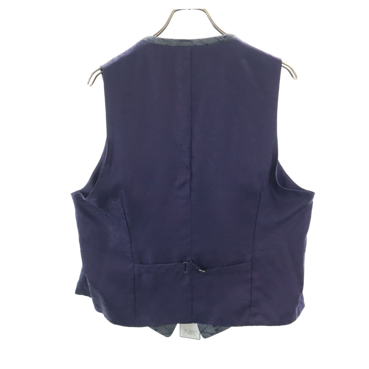 KOZO 未使用 日本製 シルク 総柄 大島紬 ジレベスト LL ネイビー メンズ