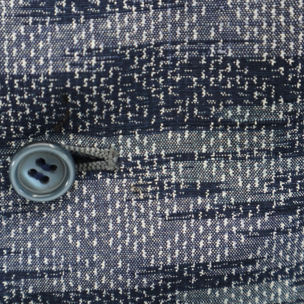 KOZO 未使用 日本製 シルク 総柄 大島紬 ジレベスト LL ネイビー メンズ