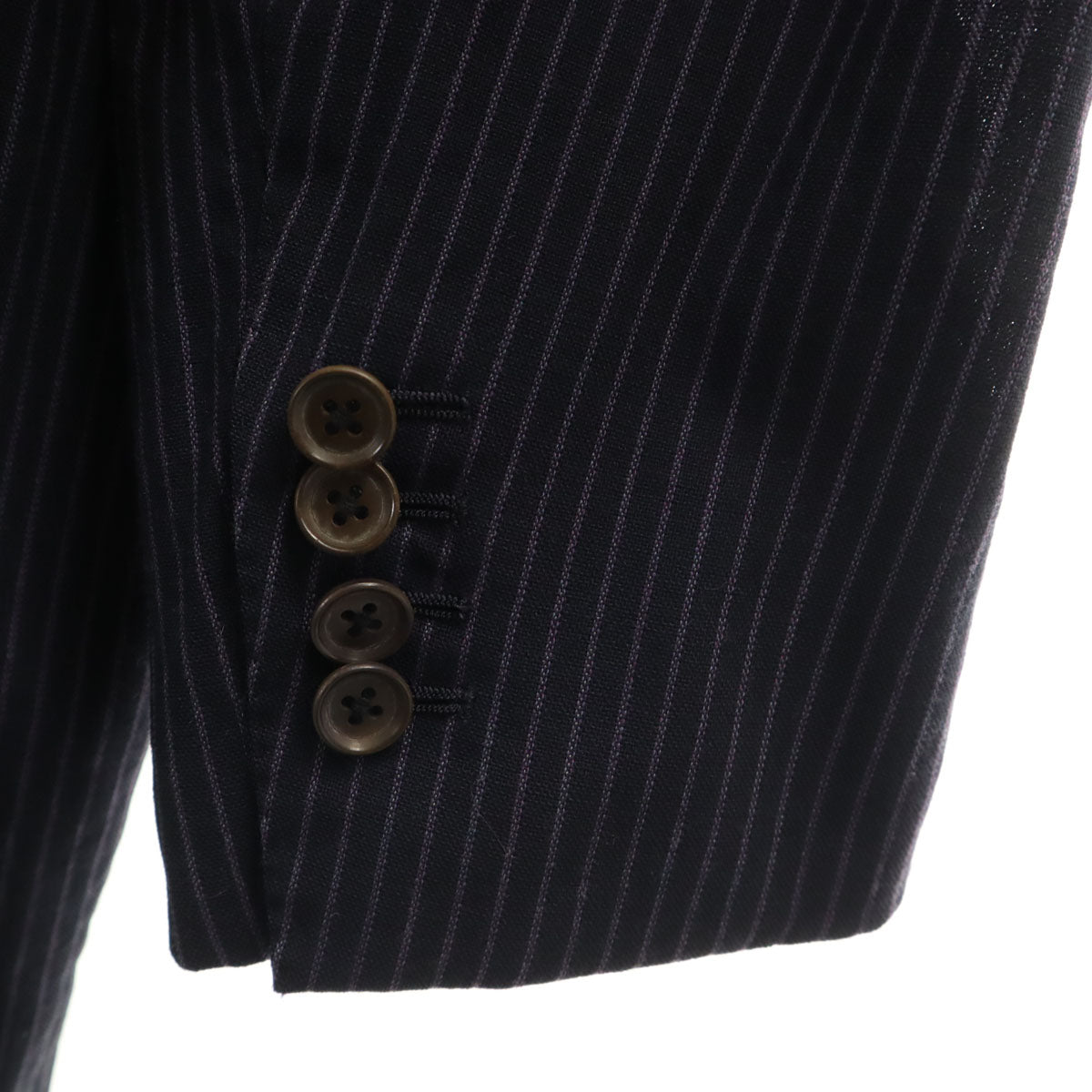 BEAMS F ビームス エフ ストライプ柄 スーツ 上下 セットアップ 97 ネイビー メンズ