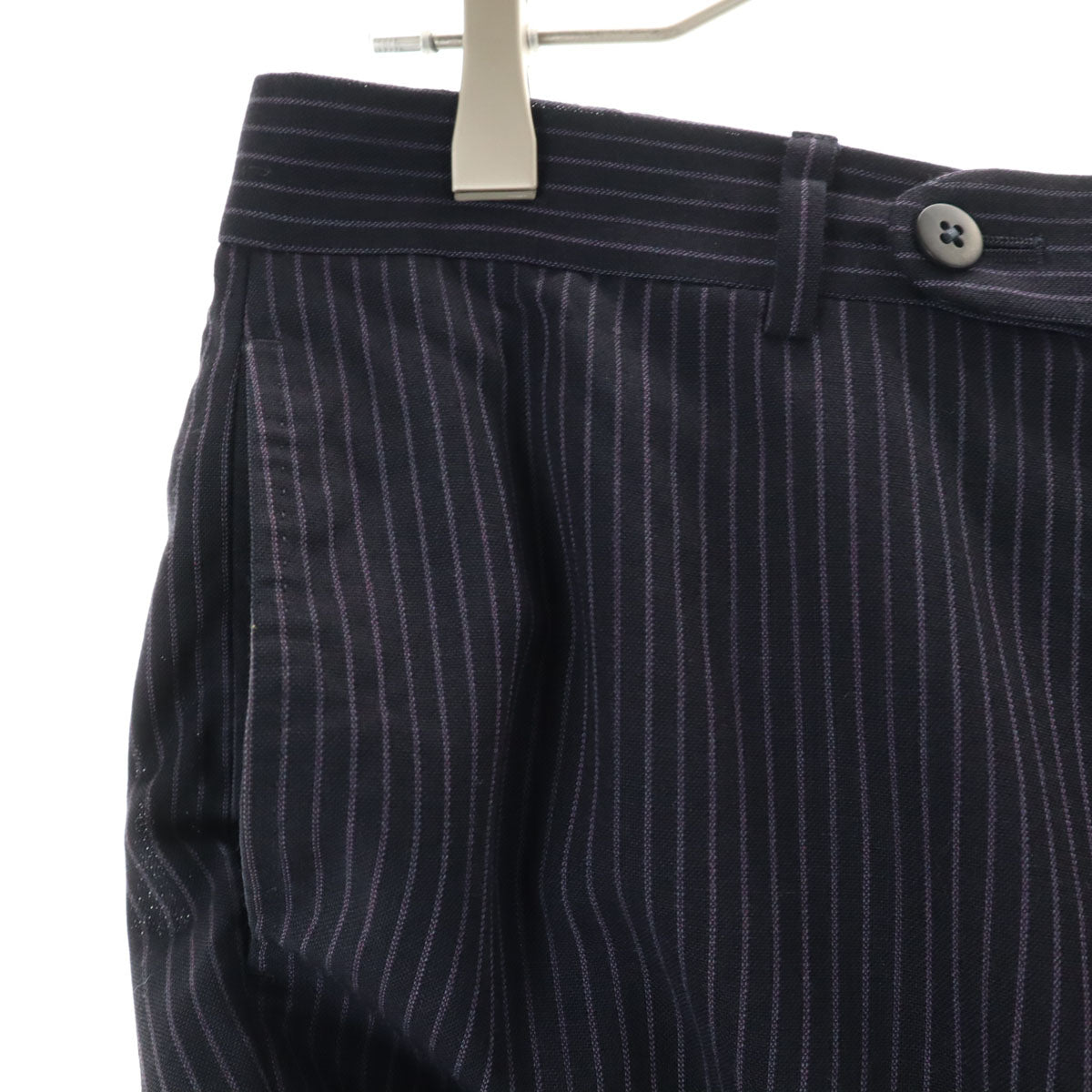 BEAMS F ビームス エフ ストライプ柄 スーツ 上下 セットアップ 97 ネイビー メンズ