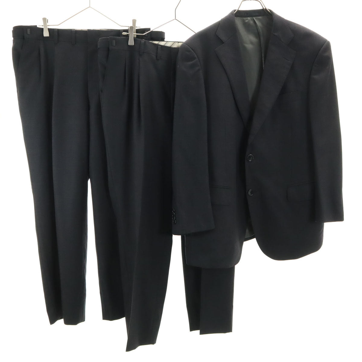 REGAL リーガル ウール スーツ 上下 セットアップ E5 グレー スペアパンツ付き メンズ